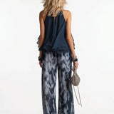 Elegant two-piece chiffon suit