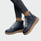 Adelaide - Low-Cut Orthopaedic Faux Leather Boots